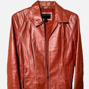 Vintage Bernardo Leather Jacket Ladies size Medium